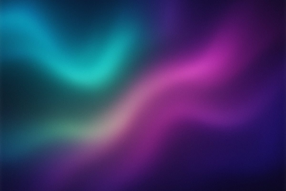 Colorful aurora inspired gradient with flowing blur and soft light effect